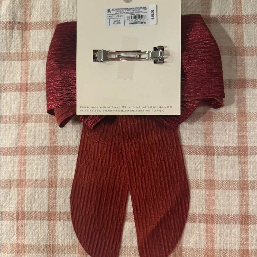 A New Day Burgundy Hair Bow